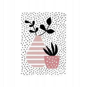 Obraz na pilśni Wazon paski i kropki 50 x 70 cm