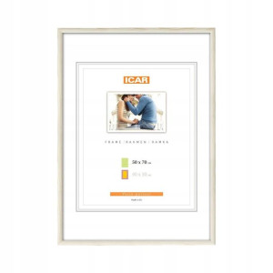 Ramka na zdjęcia Dri Hit 50 x 70 cm biała drewniana