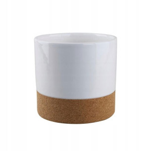 Osłonka ceramiczna 13.3 cm biała KOREK