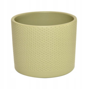 Osłonka ceramiczna 15 cm oliwkowa WALEC