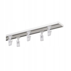 Szyna sufitowa 2-torowa SLIM 200 cm biała aluminiowa MARDOM