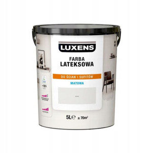 Farba wewnętrzna LATEKSOWA 5 l White LUXENS