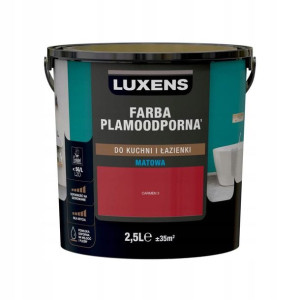 Farba wewnętrzna PLAMOODPORNA do kuchni i łazienki 2.5 l Carmen 3 LUXENS