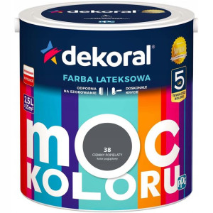 Emulsja Dekoral Moc Koloru ciemny popielaty 2,5 l