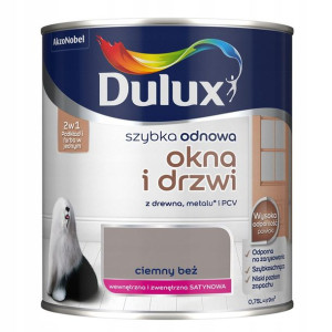 Dulux Szybka Odnowa Okna i drzwi ciemny beż 750 ml