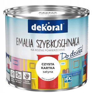 Dekoral Emalia szybkoschnąca czysta kartka 500 ml