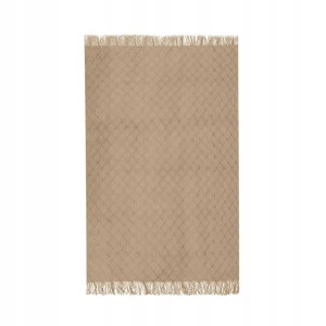 Koc Oslo cappucino 130 x 170 cm z frędzlami