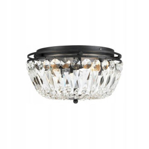 Lampa sufitowa Vasa IP21 czarna z kryształkami 3 x E14 Markslojd