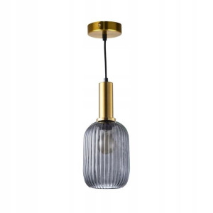 Lampa wisząca Suffolk złoto-szara E27 Polux