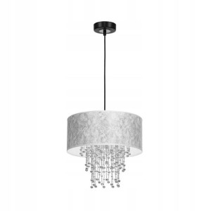 Lampa wisząca Almeria srebrna z kryształkami E27 Milagro