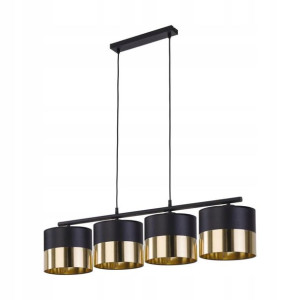 Lampa wisząca Londyn czarno-złota 4 x E27 TK Lighting