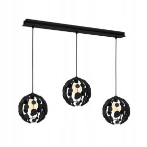 Lampa wisząca Gaia czarna 3 x E27 Milagro