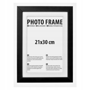 Ramka fotograficzna czarna 21x30cm do zawieszenia