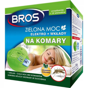 Bros - Zielona Moc Elektrofumigator + 10 wkładów na komary