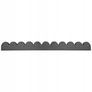 Obrzeże recyklingowe Scalloped szary 10x5x120 cm