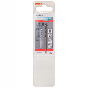 Bosch Professional Wiertło do metalu HSS-Co 2,5 mm x 57 mm