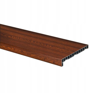 Parapet wewnętrzny PVC złoty dąb, 186 cm x 25 cm x 4,2 cm