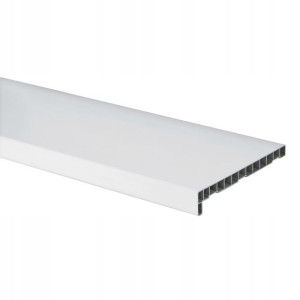 Parapet wewnętrzny PVC biały, 186 cm x 30 cm x 4,2 cm