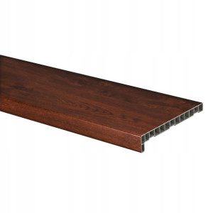 Parapet wewnętrzny PVC orzech, 186 cm x 30 cm x 4,2 cm