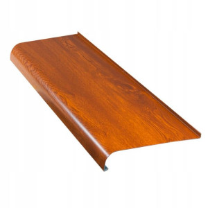 Parapet zewnętrzny stalowy złoty dąb, 150 cm x 25 cm x 4,4 cm