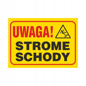 Znak strome schody