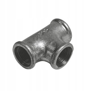 Trójnik 1"x3/4" żeliwny ocynkowany
