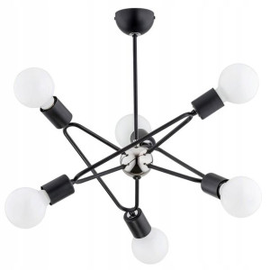 Alfa Lampa wisząca BARI czarna 6xE27