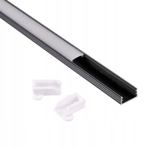 Polux Profil aluminiowy natynowy czarny 1 m