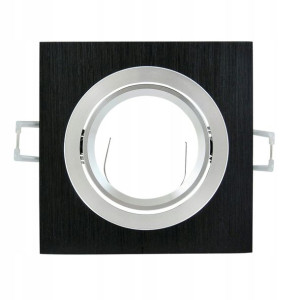 Polux Oczko ruchome SOUTH OPAL aluminium kwadratowe czarne szczotkowane GU1