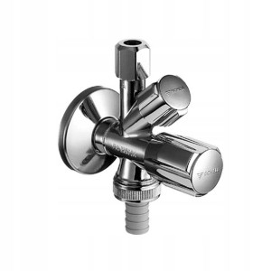 Tycner Kombinowany zawór kątowy SCHELL COMFORT 1/2"-3/8"-3/4 z ASAG