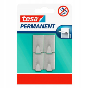 Tesa Haczyk prostokątny S stal szczotkowana 4 sztuki