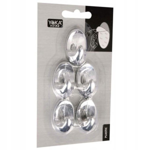 Yoka home Haczyk pojedynczy Glito chrom 5 sztuk