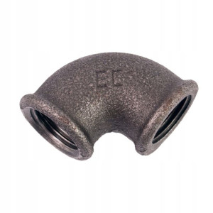 OPAL Kolano nakrętne A1 NR 6 czarne 1/2" 90 st.