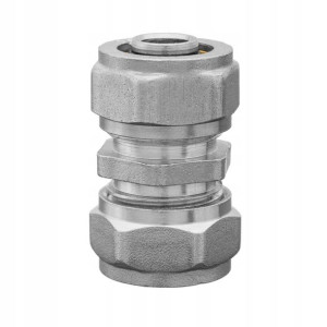 Invena Dwuzłączka pex/pex 20 mm x 20 mm x 2-wkład aluminiowy