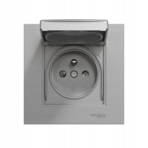Gniazdo pojedyncze IP44 Miluz Ed aluminum SCHNEIDER