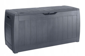 Skrzynia ogrodowa na poduszki 116x58x45 czarna
