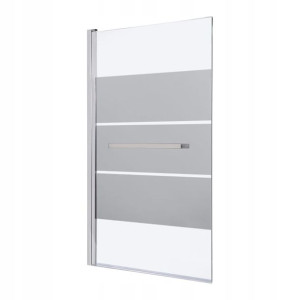 Parawan nawannowy GoodHome Nubia 1-częściowy 150 x 95 cm chrom/dekor lustrz