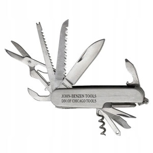 Scyzoryk z 15 funkcjami multitool na biwak turystyczny