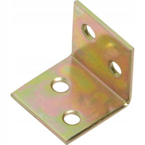 Kątownik szeroki 30 mm x 30 mm x 30 mm ocynkowany na żółto