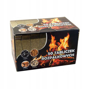 Tabliczki rozpałkowe 50 sztuk