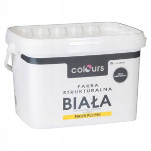 Farba strukturalna Colours Piasek Pustyni biały 10 l