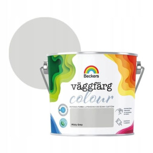 Farba lateksowa Beckers Vaggfarg Colour misty grey 2,5 l