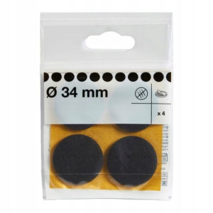 Podkładki filcowe samoprzylepne Diall 34 mm brązowe 4 szt.