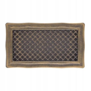 Kratka kominkowa Parkanex Deco złota patyna 16 x 32 cm
