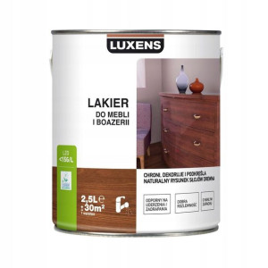 Lakier DO MEBLI I BOAZERII 2.5 l Bezbarwny Połysk LUXENS