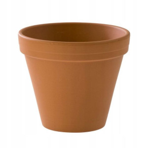 Doniczka gliniana 29 cm brązowa PROSTA
