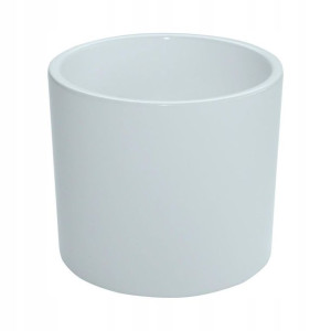 Osłonka ceramiczna 17 cm biała WALEC