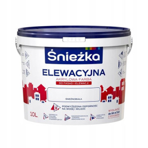 Farba akrylowa ELEWACYJNA 10 l Biały ŚNIEŻKA