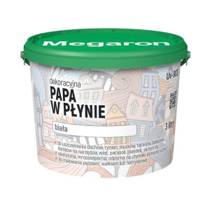 Dekoracyjna papa w płynie UV 903 Biała 3l. MEGARON