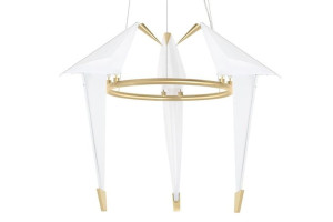 Lampa wisząca LORO 3 złota